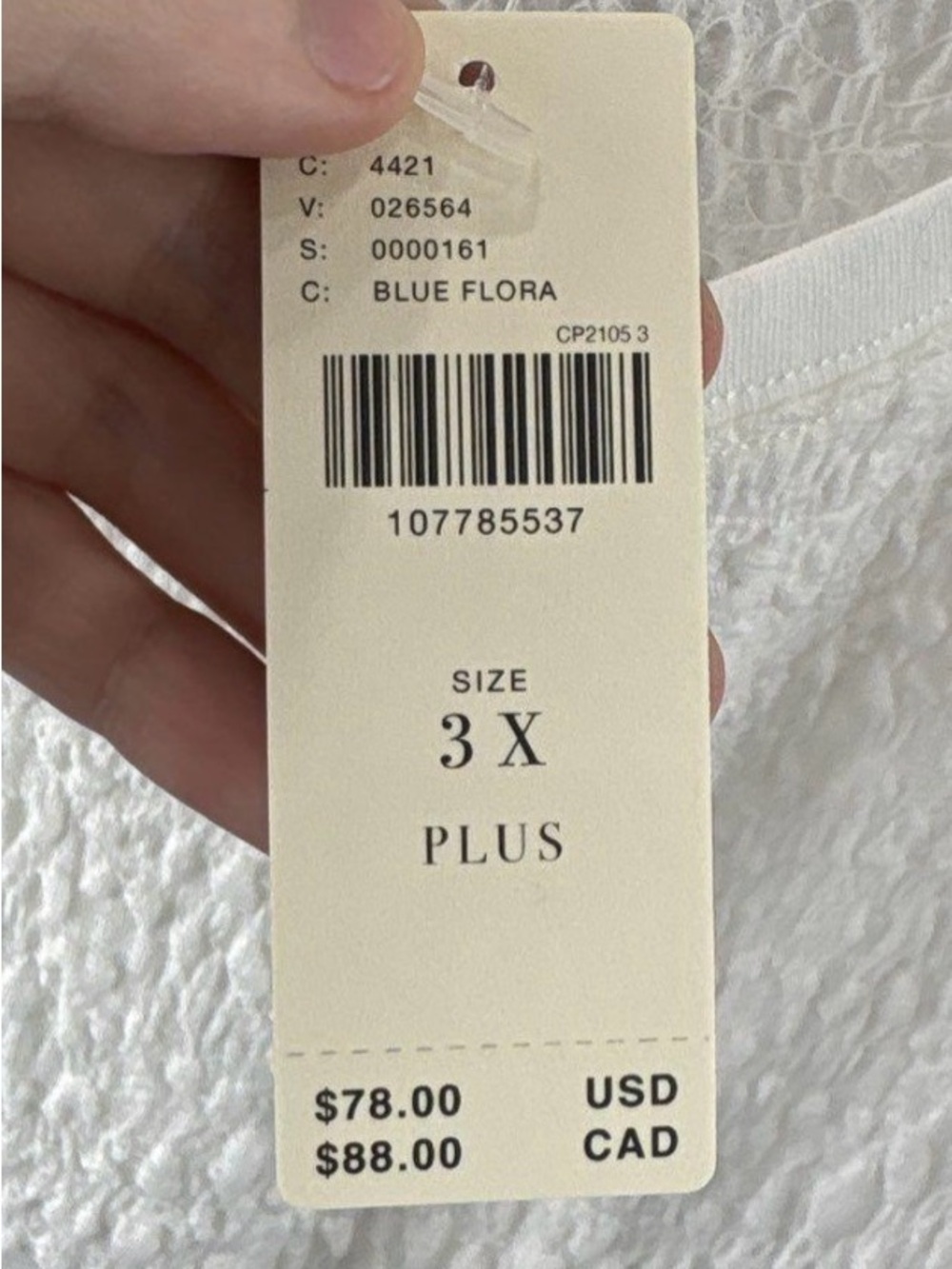 NWT. Anthropologie, Maeve, 3X, White & Blue Floral w/ Corset inlay - Picture 2 of 10